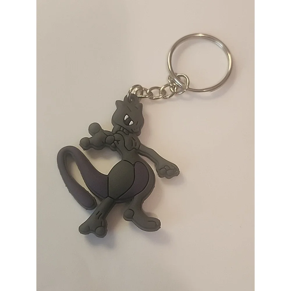 Small MewTwo Pokémon 2‎ Sided Rubber Keychain